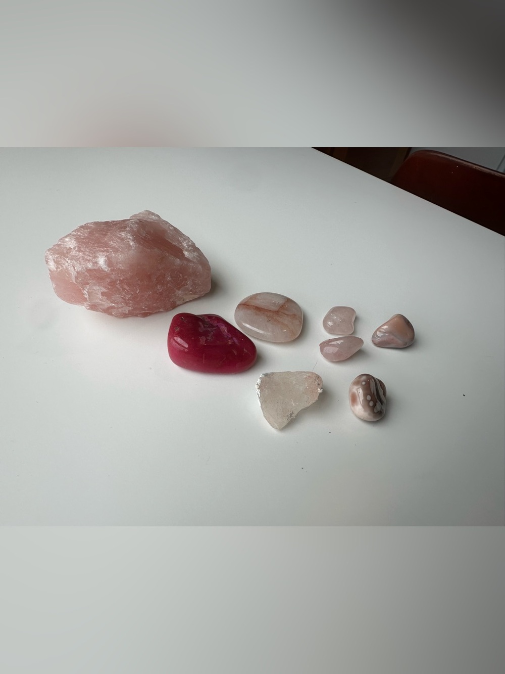 Natural Pink Crystal Stone Décor Set - Unbranded